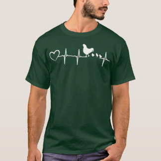 Kippen met hartslag Hart Farmers met hartslag Kip T-shirt