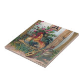 Kippen met lute en eieren tegeltje (Zijkant)