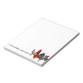 Kippen met meerdere kippen/roosters, krassenbord notitieblok (Linkerzijde)