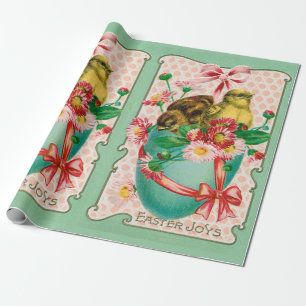 kippen met paasroosters cadeaupapier