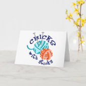 Kippen met scheuren kaart (Gele Bloem)