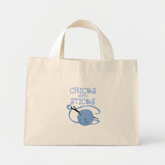 Kippen met scheuren mini tote bag (Voorkant)
