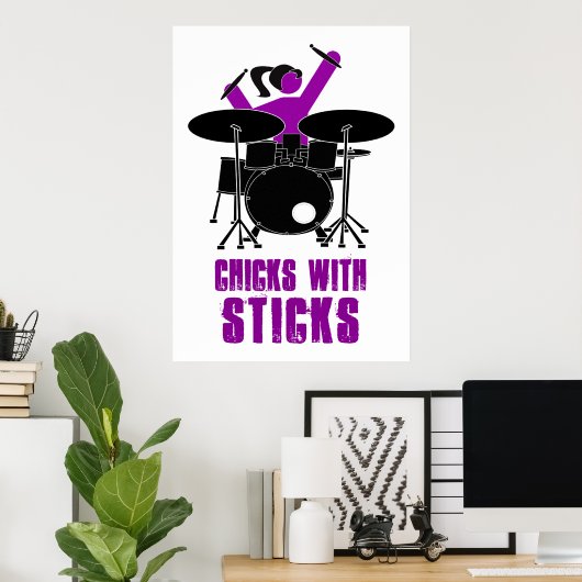 Kippen met scheuren poster (Thuiskantoor)