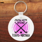 Kippen met scheurtjes - veldsleutel sleutelhanger (Voorkant)