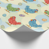 Kippen met Stippen Inpakpapier (Hoek)