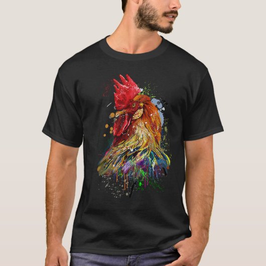 Kippen met waterkraan t-shirt (Voorkant)