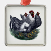 Kippen Metaal Ornament (Voorkant)