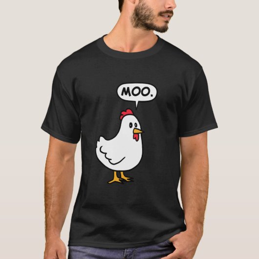 Kippen Moo T-shirt (Voorkant)