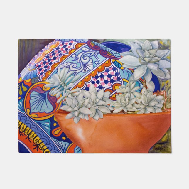 Kippen n Hens n Talavera Vloermat Deurmat (Voorkant)