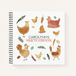 Kippen Naam ketchbook toevoegen Notitieboek