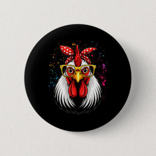 Kippen Ndana Meisje - Pluimvee Eigenaar Rancher Bo Ronde Button 5,7 Cm