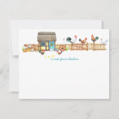 Kippen op een Fancy cichopenkop | Opmerkingskaart Notitiekaartje (Voorkant)