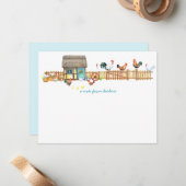 Kippen op een Fancy cichopenkop | Opmerkingskaart Notitiekaartje (Voorkant / Achterkant in situ)