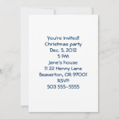 Kippen op een kerstuitnodiging kaart (Achterkant)