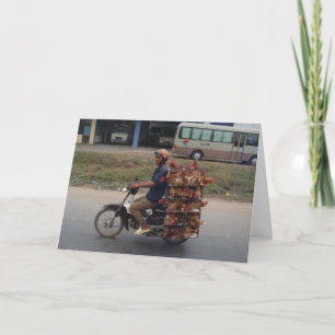 Kippen op motor-Vietnam Kaart