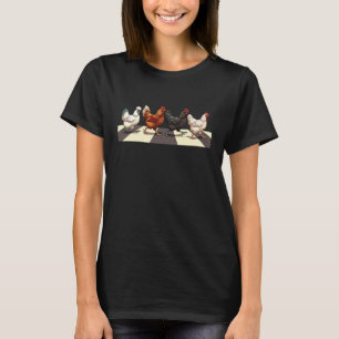 Kippen Oversteken Weg Parodie Liefhebber Grappige T-shirt