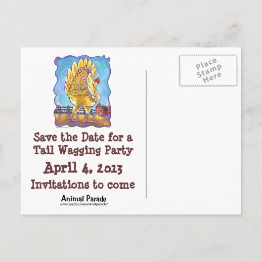 Kippen Partij Centrum Aankondigingskaart (Achterkant)