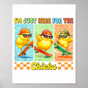 Kippen pasen dag boerderijdierliefhebber hier voor poster