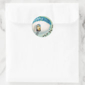  kippen Pasen Ronde Sticker (Tas)