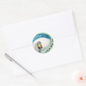  kippen Pasen Ronde Sticker (Envelop)