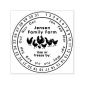 Kippen Perpetual Calendar Freshness Date Zelfinktende Stempel (Design)