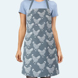 Kippen Pluimvee Schort<br><div class="desc">Een stoffig blauw grijs en wit kippenontwerp voor kip- en pluimveeliefhebbers,  boeren,  kleine houders en kippenfluisteraars. Originele kunst van Nic Squirrell.</div>