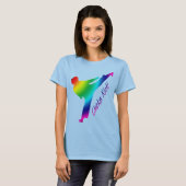 Kippen, regenboog t-shirt (Voorkant volledig)