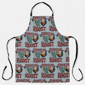 Kippen regeren de Roost Rustic Boerderij Illustrat Schort (Voorkant)