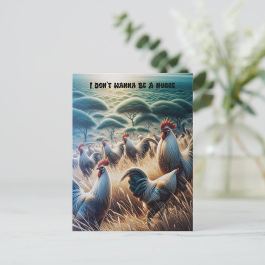 Kippen Roaming Gratis Briefkaart (Staand voorkant)