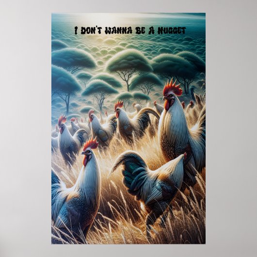 Kippen Roaming Gratis Poster (Voorkant)