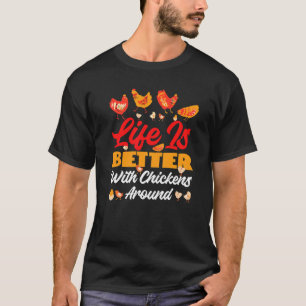 Kippen Rond de Landbouw en Schuur T-shirt