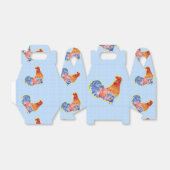 Kippen Rooster Blue Boys Birthday Cake Bedankdoosjes (Uitgevouwen)