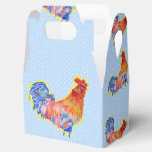 Kippen Rooster Blue Boys Birthday Cake Bedankdoosjes (Geopend)