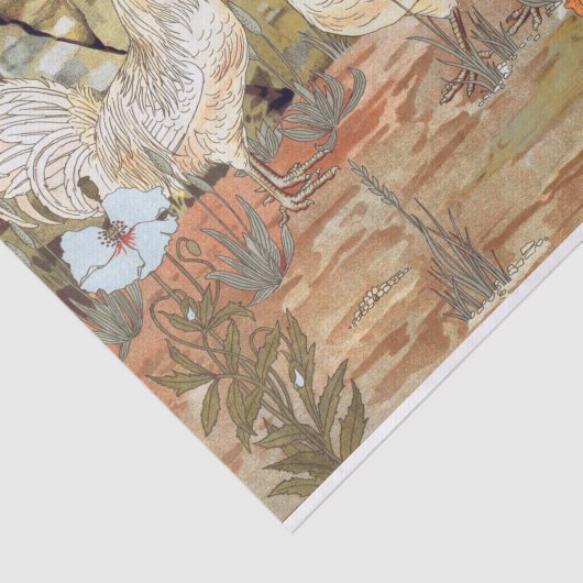 kippen Rooster-ontkoppeling Tissuepapier (Detail)