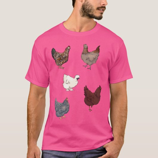 Kippen Set T-shirt (Voorkant)