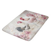 Kippen Shabby Chic Pink Decoupage Badmat (Gekanteld)