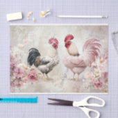Kippen Shabby Chic Pink Decoupage Tissuepapier (Craft)