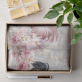 Kippen Shabby Chic Pink Decoupage Tissuepapier (Geschenk)
