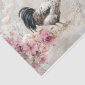 Kippen Shabby Chic Pink Decoupage Tissuepapier (Detail)