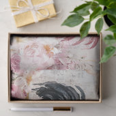 Kippen Shabby Chic Roze Decoupage Tissuepapier (Geschenk)