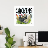 Kippen smeren goed! poster (Thuiskantoor)