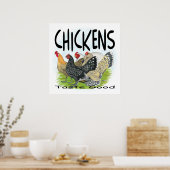 Kippen smeren goed! poster (Keuken)