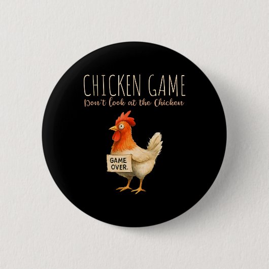 Kippen spel Grappig Haan Ontwerp Ronde Button 5,7 Cm (Voorkant)