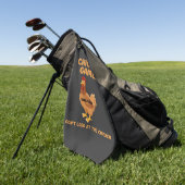 Kippen Spel Kijk Niet Naar De Kip Golfhanddoek (Groen)