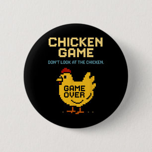 Kippen Spel Kijk Niet Naar De Kip Grappige Kip Ronde Button 5,7 Cm