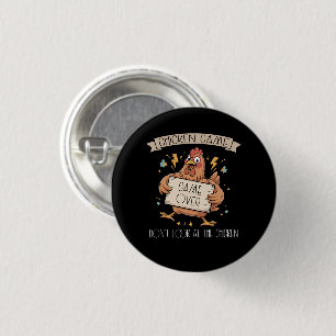 Kippen Spel Kijk Niet Naar De Kip Ronde Button 3,2 Cm