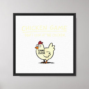Kippen Spelletje Kijk Niet Naar De Kip Grappige Ki Canvas Afdruk