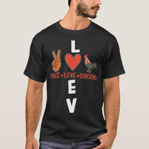 Kippen Spirit Animal Rooster Peace Farmer Life C T-shirt