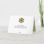 KIPPEN, STROMEN EENVOUDIGER OOG IN GOUDE PAARSE SP FEESTDAGEN KAART (Achterkant)