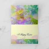 KIPPEN, STROMEN EENVOUDIGER OOG IN GOUDE PAARSE SP FEESTDAGEN KAART (Binnen)